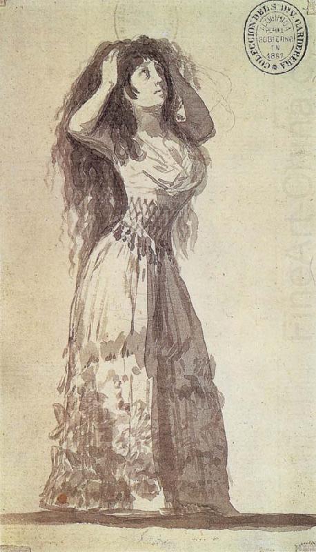 The Duchess of Alba arranging her Hair, Francisco Goya